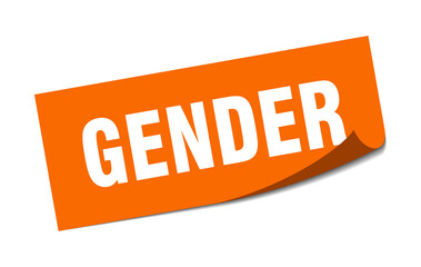 gender sticker. square isolated label sign. peeler