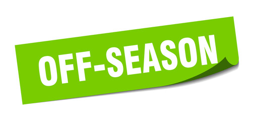 off-season sticker. square isolated label sign. peeler