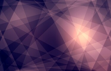 Glowing crystal violet halftone dark textured background. Abstract transparent geometric pattern.