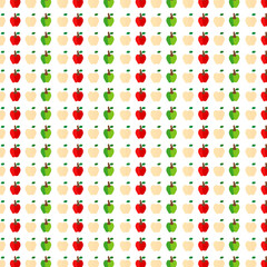 red and green apple seamless pattern