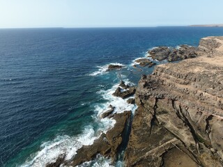 Sea,sky and earth come together creating authentic natural beauties
