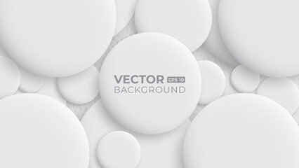 Abstract background with 3d fields. White bubble. Vector illustration of a textured sphere with a halftone pattern. The concept of a jewelry cover. Decoration elements for design