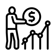 man earn money infographic icon vector. man earn money infographic sign. isolated contour symbol illustration