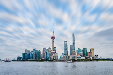 city skyline of shanghai in china.