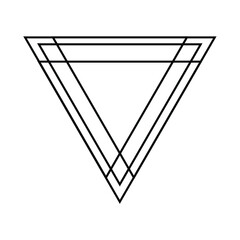 Triangles and circles Design element . Triangular Logo . Vector Lines, low poly object, trigonometry shape. Sacred geometry.