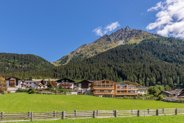 A beautiful glimpse of the village of Resia, near the border between Italy and Austria, South Tyrol