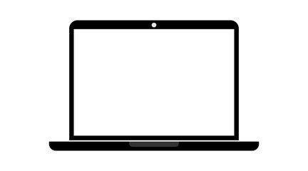 laptop icon. Notebook screen template. Computer . vector illustration isolated background.
