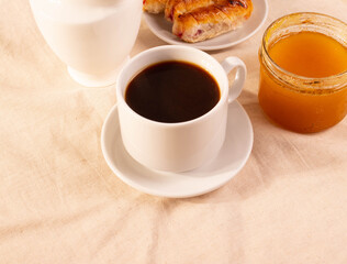 sweet treats and espresso  as coffee break concept