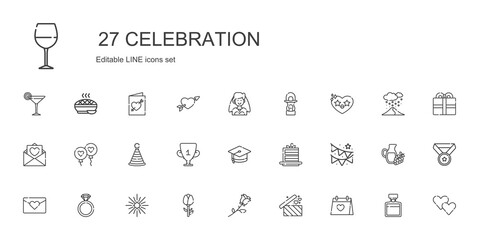 Obraz na płótnie Canvas celebration icons set