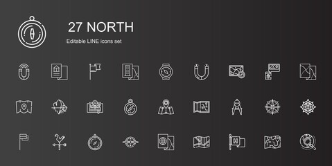 Fototapeta na wymiar north icons set