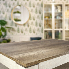 Table background of free space and home interior 