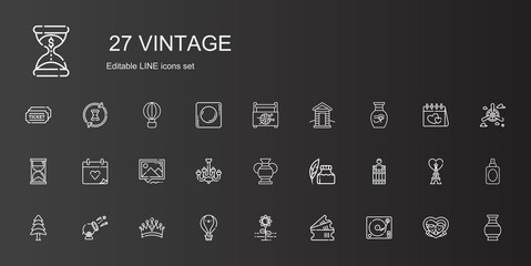 vintage icons set