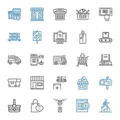 delivery icons set