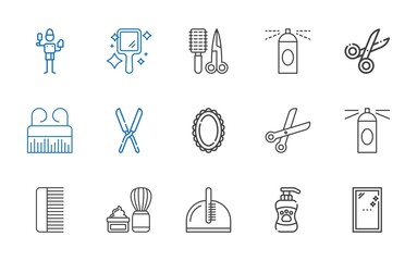 hair icons set