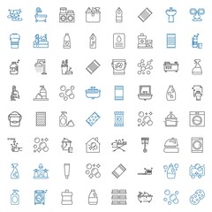 wash icons set