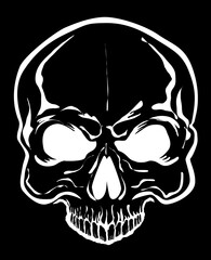 skull on black