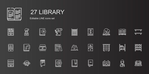 library icons set