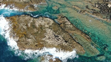 Sea,sky and earth come together creating authentic natural beauties