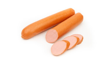 Sausages isolated on a white background