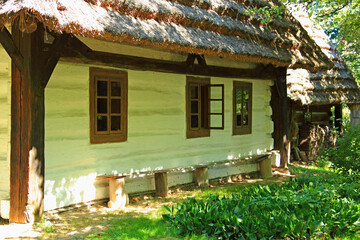 Sietesz, Markowa, Nowosielce, Parafia, Kościół, Zabudowa, Zabytek, Kościół, Skansen, Chata, Chłopska, Zagroda,  © woodyd