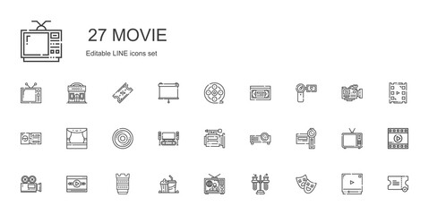 movie icons set