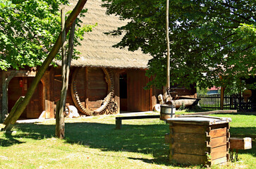 Sietesz, Markowa, Nowosielce, Parafia, Kościół, Zabudowa, Zabytek, Kościół, Skansen, Chata, Chłopska, Zagroda,  © woodyd