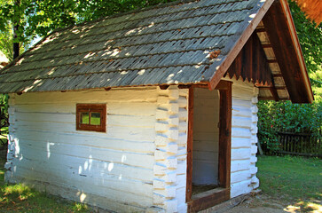 Sietesz, Markowa, Nowosielce, Parafia, Kościół, Zabudowa, Zabytek, Kościół, Skansen, Chata, Chłopska, Zagroda,  © woodyd
