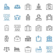briefcase icons set