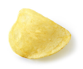 potato chip on white background