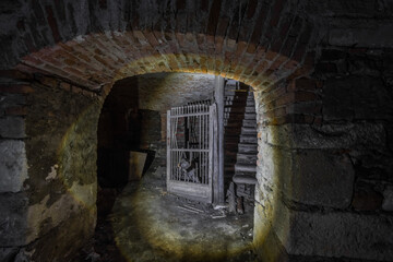 dark vault in a cellar from a castle