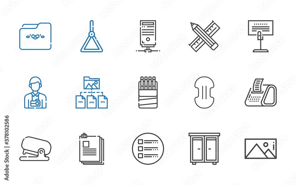 Poster file icons set