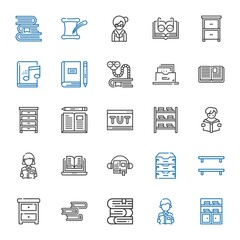 Fototapeta premium library icons set