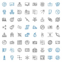 globe icons set