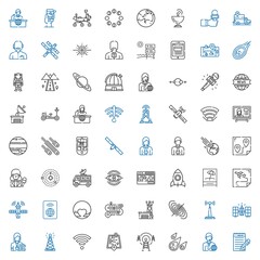 satellite icons set