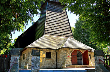 Sietesz, Markowa, Nowosielce, Parafia, Kościół, Zabudowa, Zabytek, Kościół, Skansen, Chata, Chłopska, Zagroda,  © woodyd
