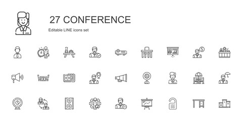 conference icons set