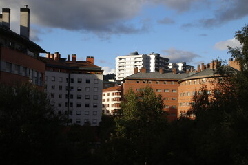 Fototapeta na wymiar Urban view in a neighborhood of Bilbao