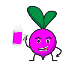 vector mascot sweet potato flat illustration