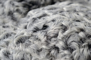 Hat elements from astrakhan fur closeup. Shallow depth of field