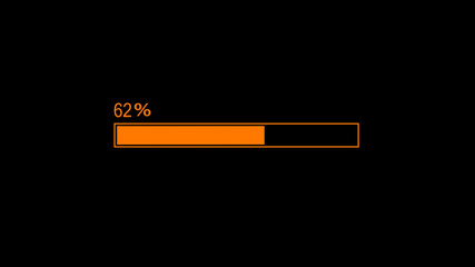 Brown color waiting loading bar image on black background