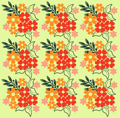 seamless background with red berries