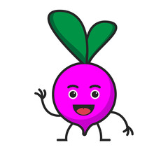 vector mascot sweet potato flat illustration