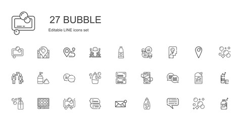 bubble icons set
