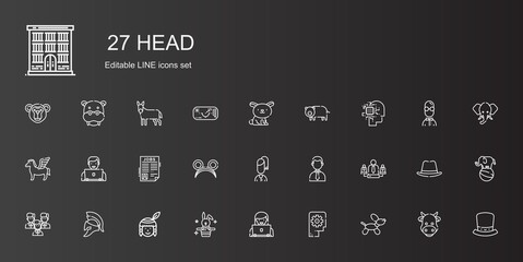 head icons set