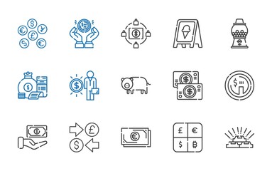coin icons set