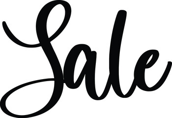 Sale Typography   Black Color Text On White Background