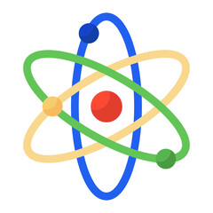 Obraz na płótnie Canvas Science icon, vector of atom bond in style 