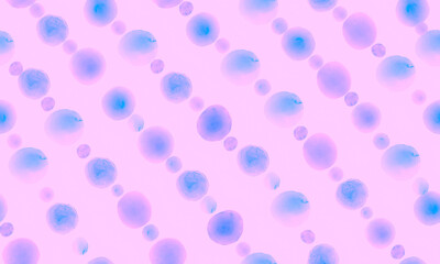 Red and White Hand Drawn Ball Ornament. Seamless 