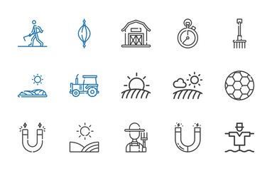 field icons set