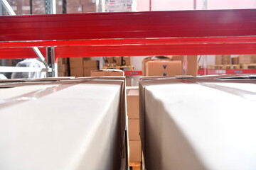 warehouse, box, package, supermarket, factory, shelves, storage luggage, boxes, chair, room, empty, indoors, business, indoors, factory, office, architecture, industrial, industry, warehouse, box, pac